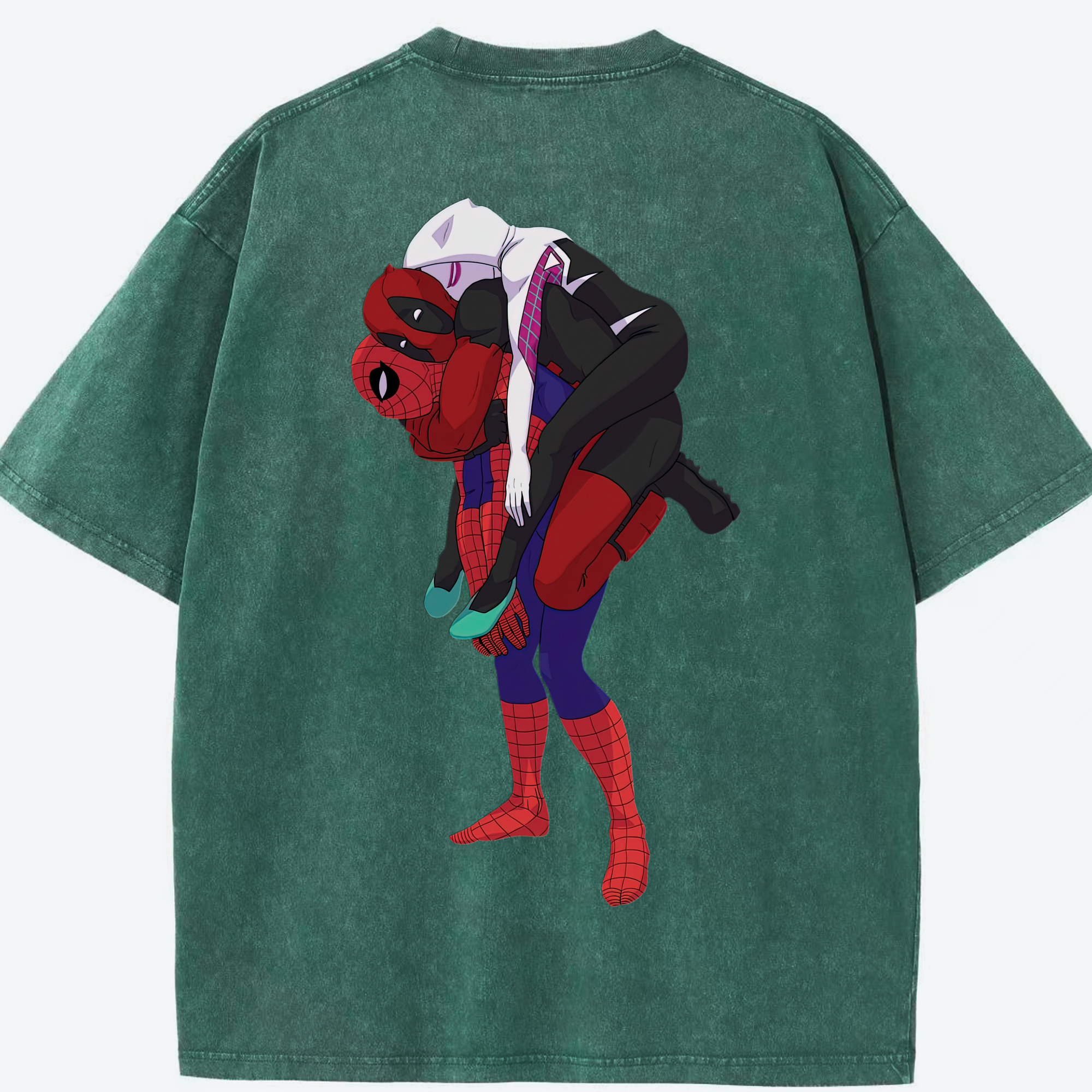 （画像用） Deadpool デッドプール 綿100% ヴィンテージ風 半袖Tシャツ（背面プリント）